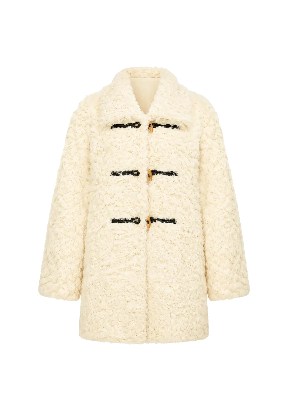 Moro Garden white water ripple sheepskin wool coat product cutout