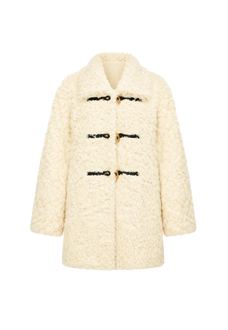 Moro Garden white water ripple sheepskin wool coat product cutout