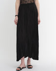 Mulberry silk custom pleated irregular hem skirt for women - variant_title