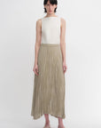 Mulberry silk custom pleated irregular hem skirt for women - variant_title