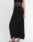 Mulberry silk custom pleated irregular hem skirt for women - variant_title
