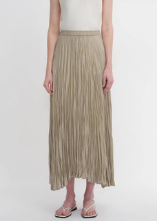 Mulberry silk custom pleated irregular hem skirt for women - variant_title