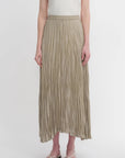 Mulberry silk custom pleated irregular hem skirt for women - variant_title