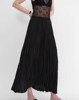 Mulberry silk custom pleated irregular hem skirt for women - variant_title