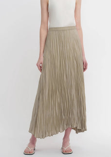 Mulberry silk custom pleated irregular hem skirt for women - variant_title