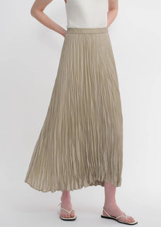 Mulberry silk custom pleated irregular hem skirt for women - variant_title