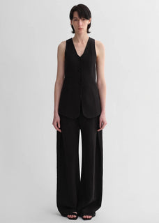 Mulberry silk linen V - neck vest summer suit for women - variant_title