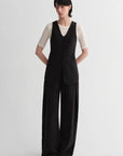 Mulberry silk linen V - neck vest summer suit for women - variant_title