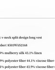 Mulberry silk linen V - neck vest summer suit for women - variant_title