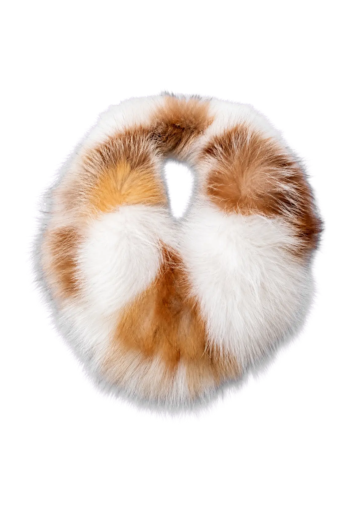 Multicolor fox fur pullover neck scarf for women - Fireladyfur