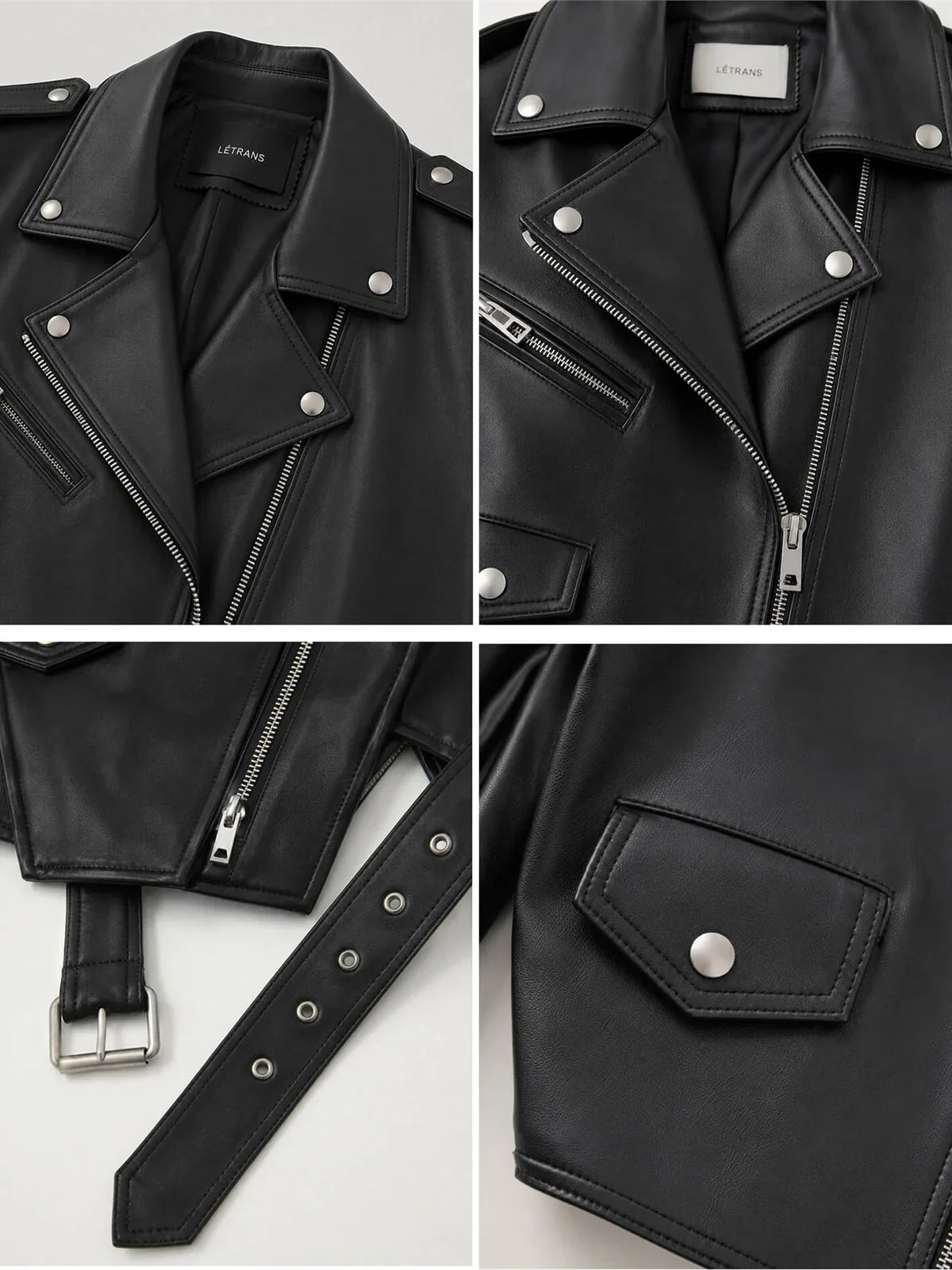 Murasaki River lambskin biker jacket - product details