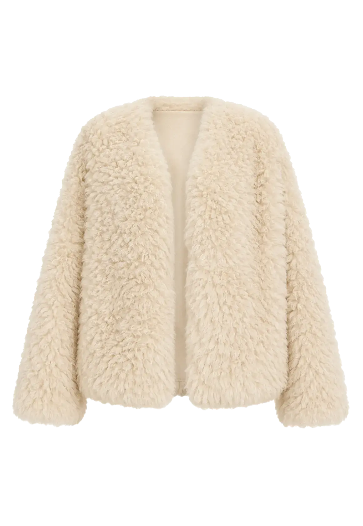 My Little Curly black Toscana shearling jacket back styling view