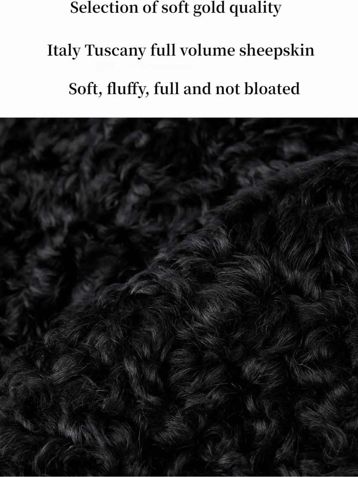 My Little Curly black Toscana shearling jacket fit reference