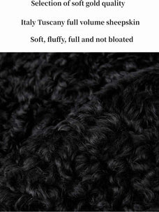 My Little Curly black Toscana shearling jacket fit reference