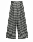 National Style Tencel Acetate Jacquard/Drape Linen Plaid Retro Casual Pants Spring"Plaid Accent" - variant_title