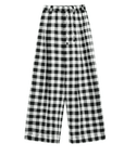 National Style Tencel Acetate Jacquard/Drape Linen Plaid Retro Casual Pants Spring"Plaid Accent" - variant_title