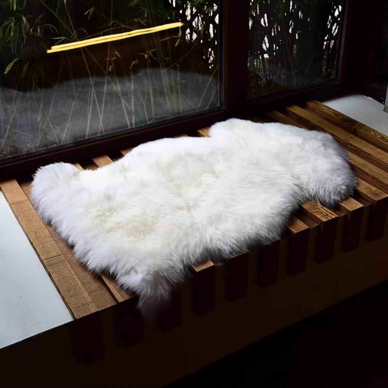 Natural New Zealand Sheepskin Rug 2x3 | Single Pelt | Ultra - Soft Thick Wool | Undyed & Formaldehyde - Free | Nursery - Safe - variant_title