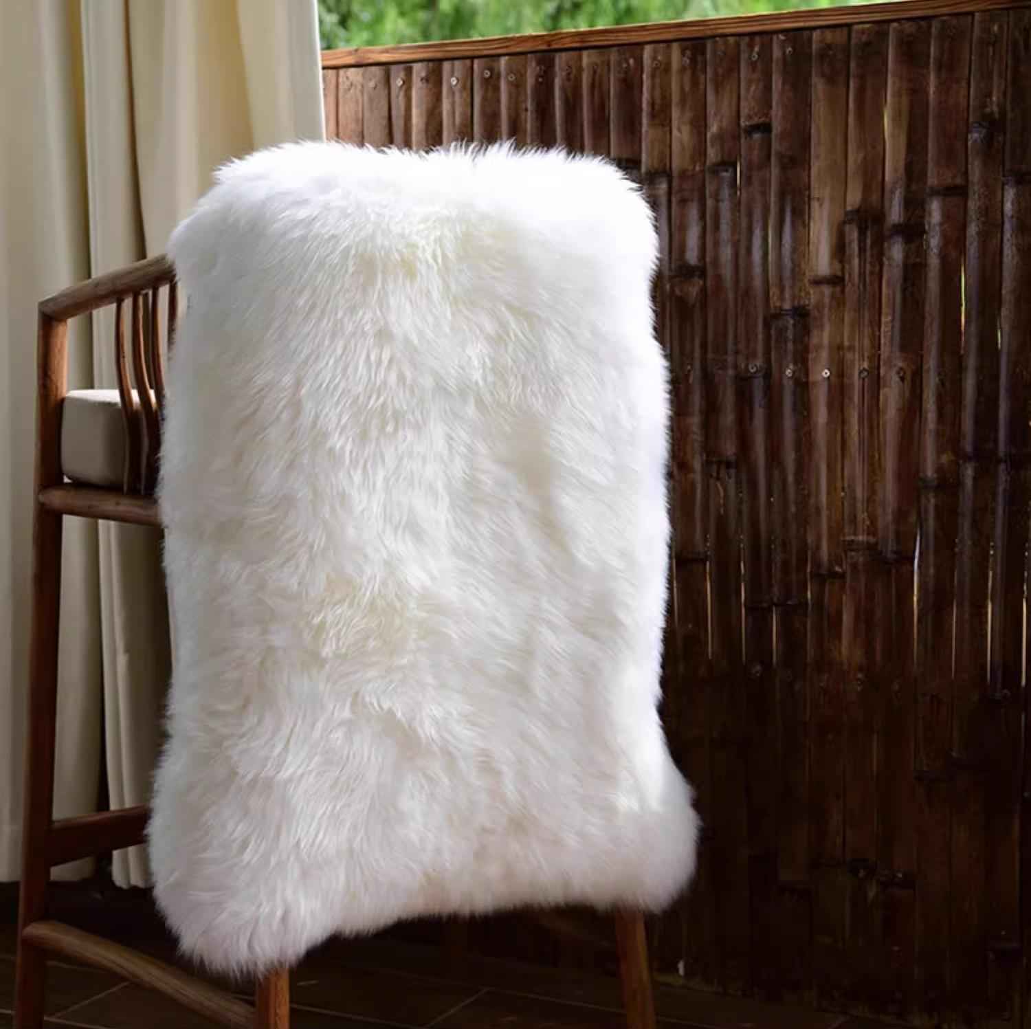 Natural New Zealand Sheepskin Rug 2x6 | Double Pelt | Thick Plush | Undyed &amp; Formaldehyde - Free | Baby - Safe - variant_title