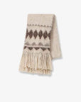 Nepal alpaca wool color clashing jacquard tassel scarf women winter warm shawl 190*27 - variant_title