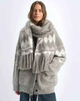 Nepal alpaca wool color clashing jacquard tassel scarf women winter warm shawl 190*27 - variant_title