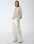 "Nice Weekend" striped mixed woven V - neck early spring layered knitted cardigan top/vest - variant_title