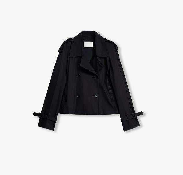 "Night Messenger" anti - wrinkle waterproof large lapel short straight box windbreaker for women - variant_title
