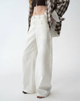 Old Money Style Linen Cut Scimitar Pants"Weiss Love Letter" - variant_title