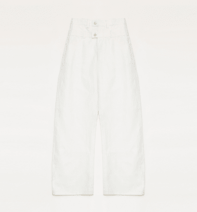 Old Money Style Linen Cut Scimitar Pants"Weiss Love Letter" - variant_title