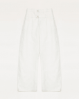 Old Money Style Linen Cut Scimitar Pants"Weiss Love Letter" - variant_title