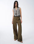 Old Money Style Linen Cut Scimitar Pants"Weiss Love Letter" - variant_title
