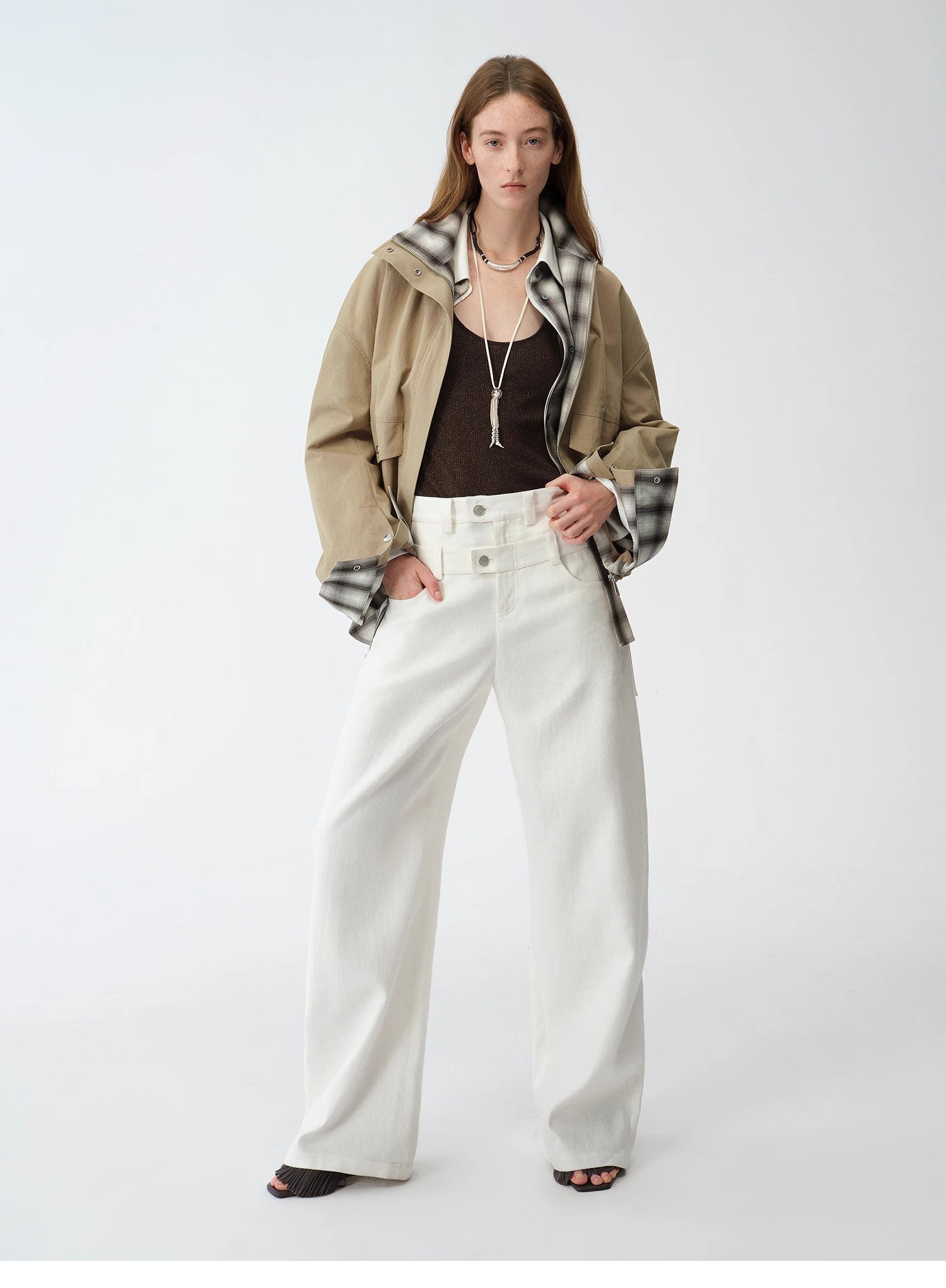 Old Money Style Linen Cut Scimitar Pants"Weiss Love Letter" - variant_title