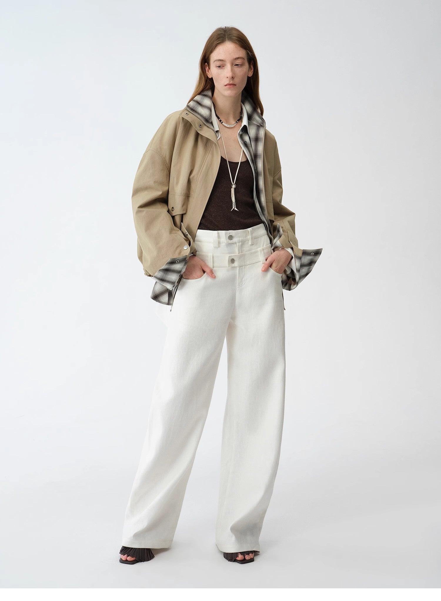 Old Money Style Linen Cut Scimitar Pants"Weiss Love Letter" - variant_title