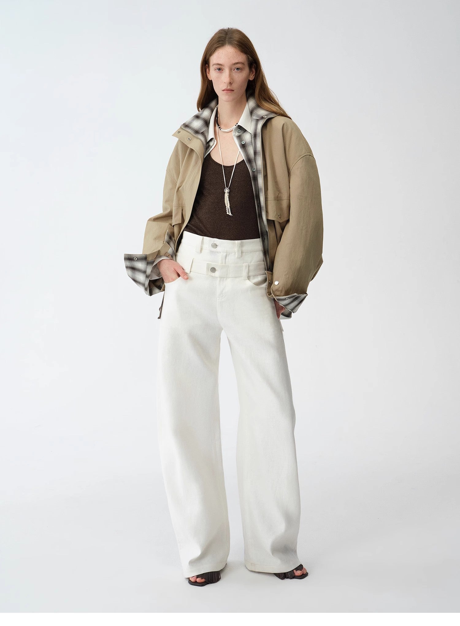 Old Money Style Linen Cut Scimitar Pants"Weiss Love Letter" - variant_title