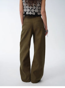 Old Money Style Linen Cut Scimitar Pants"Weiss Love Letter" - variant_title