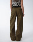 Old Money Style Linen Cut Scimitar Pants"Weiss Love Letter" - variant_title