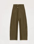 Old Money Style Linen Cut Scimitar Pants"Weiss Love Letter" - variant_title