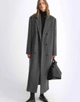 Opium Nights double-breasted straight-shoulder blazer coat product image 02