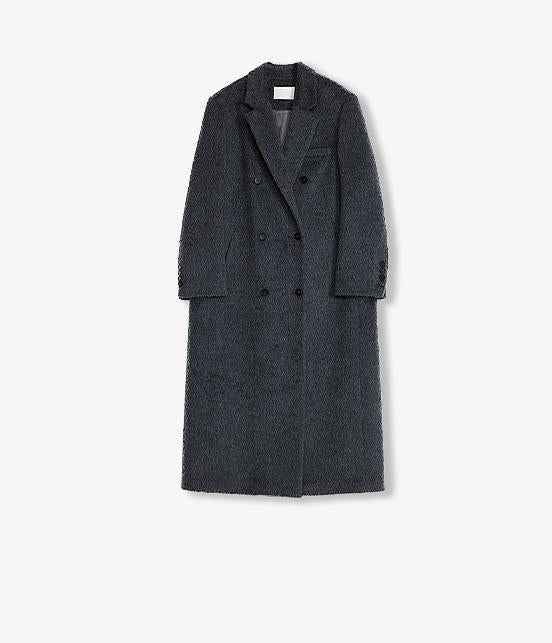 "Opium Nights"Women's Double - Breasted Blazer Coat with Straight Shoulders - variant_title