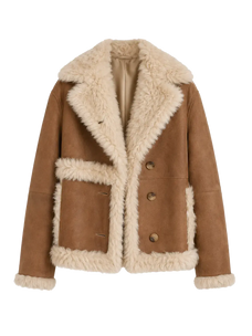 Oppenheimer brown Toscana shearling leather coat product cutout