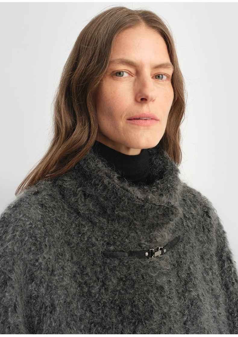 "Parisian Affair"Circle Long Fur Toggle Coat for Women - variant_title