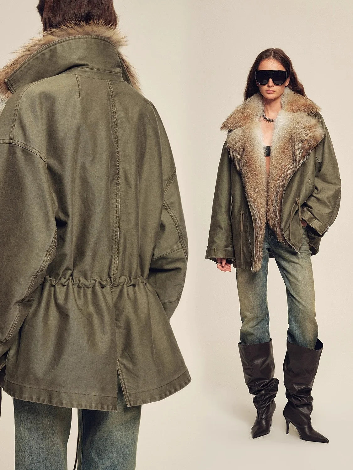 Long warm winter parka product image