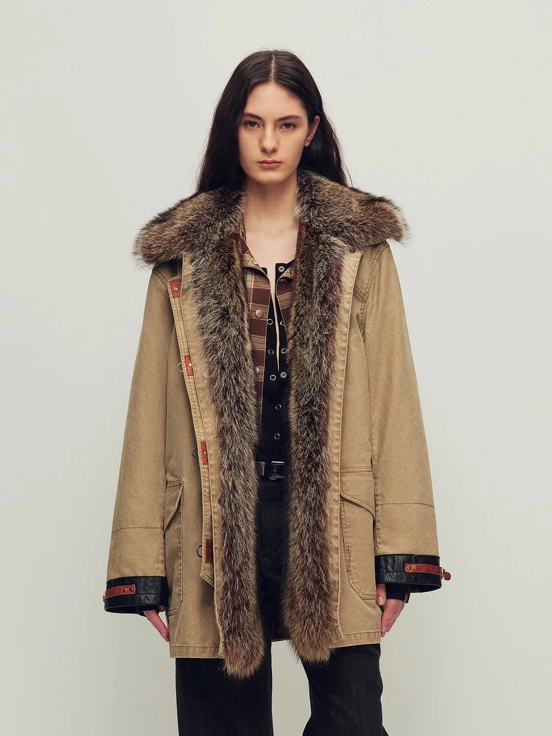 Luxury fur-trim winter parka used for the Fire Lady Fur care guide