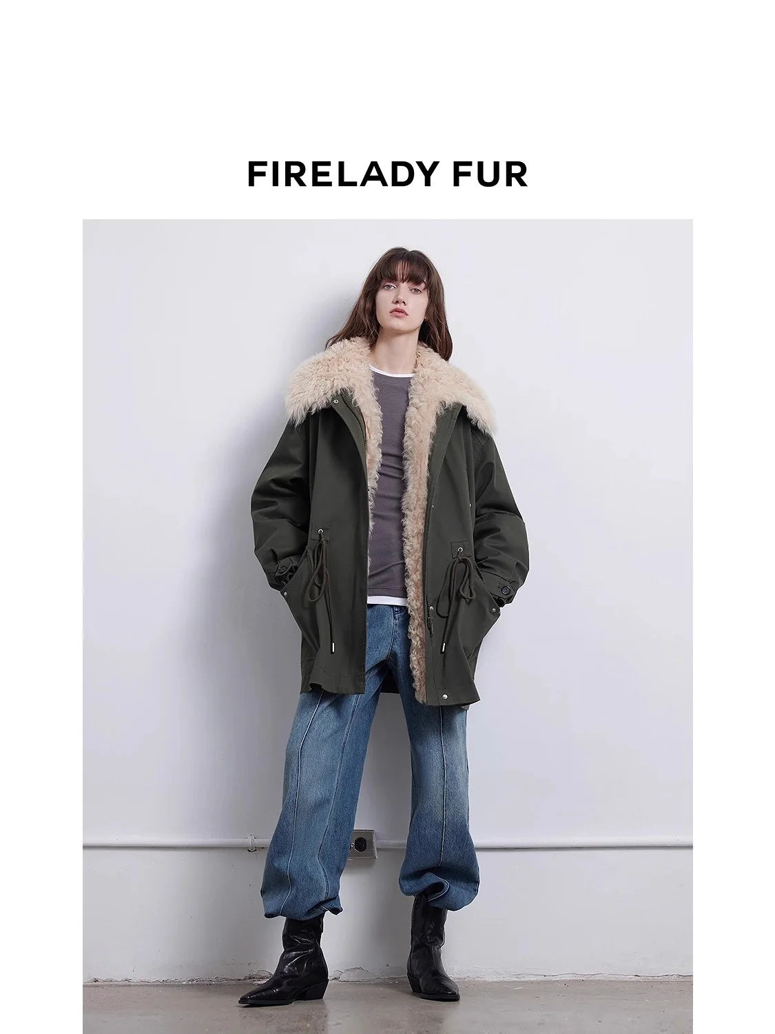 Fur-trim parka used to compare winter coat categories