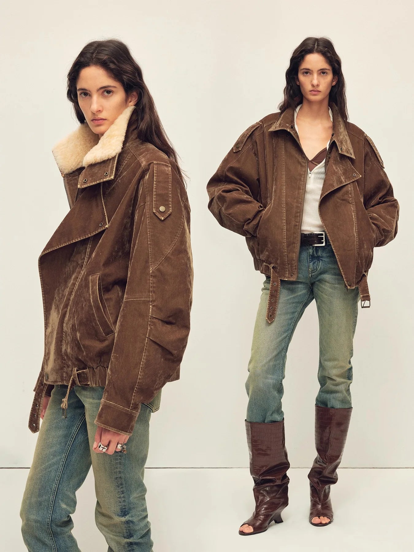Fur-trim parka compared with adjacent winter coat categories