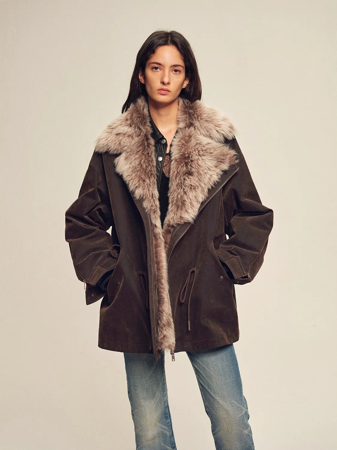 Long warm winter parka product image