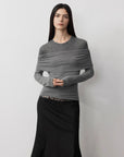 Personalized layered Tencel wool fake two - piece splicing one - shoulder versatile knitted top"Modern Tricks" - variant_title