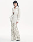 "Phantom" original snake print flared denim trousers - variant_title