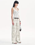 "Phantom" original snake print flared denim trousers - variant_title