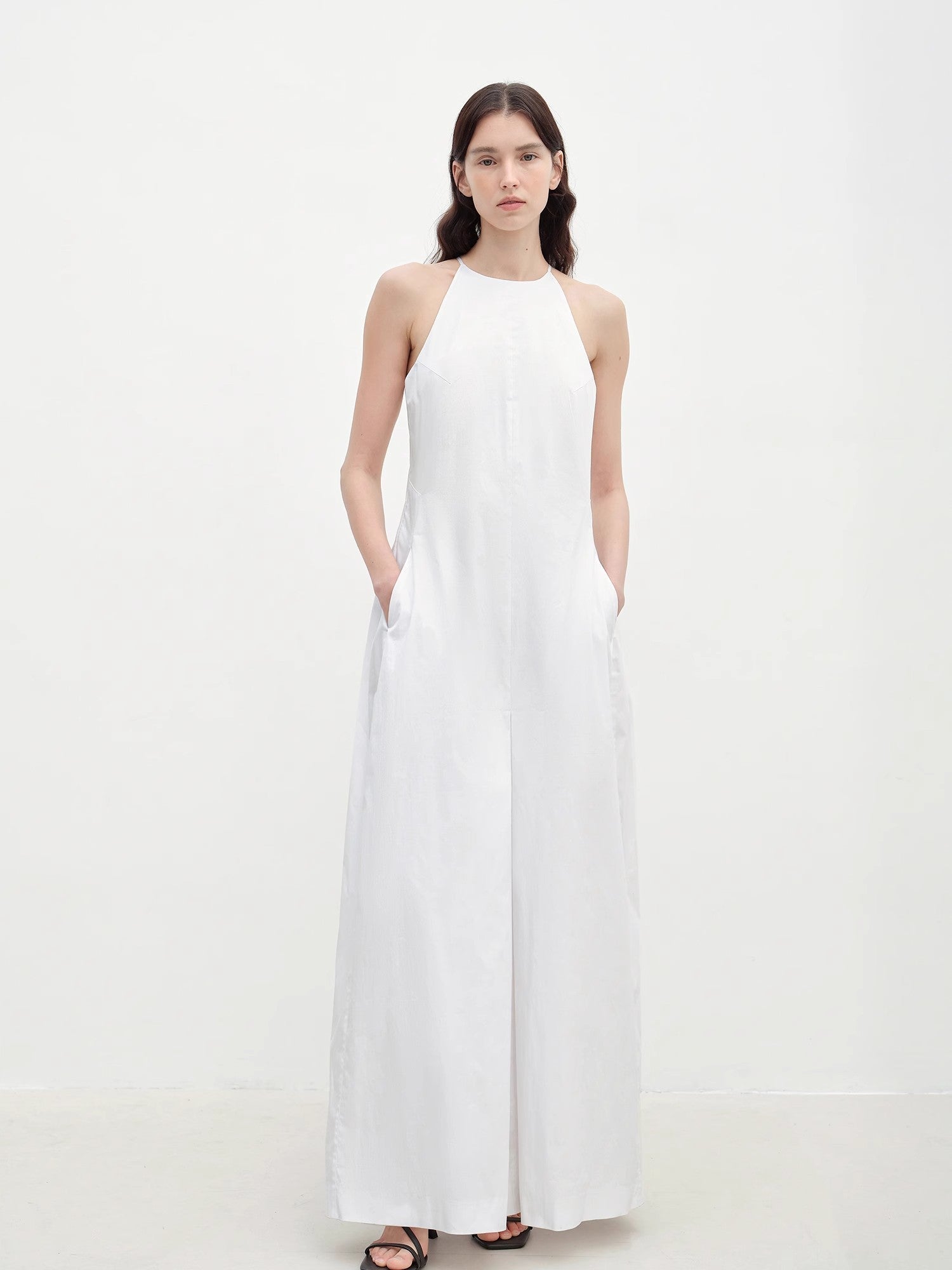 "Piano Music" halterneck waist - cinching cocoon dress - variant_title