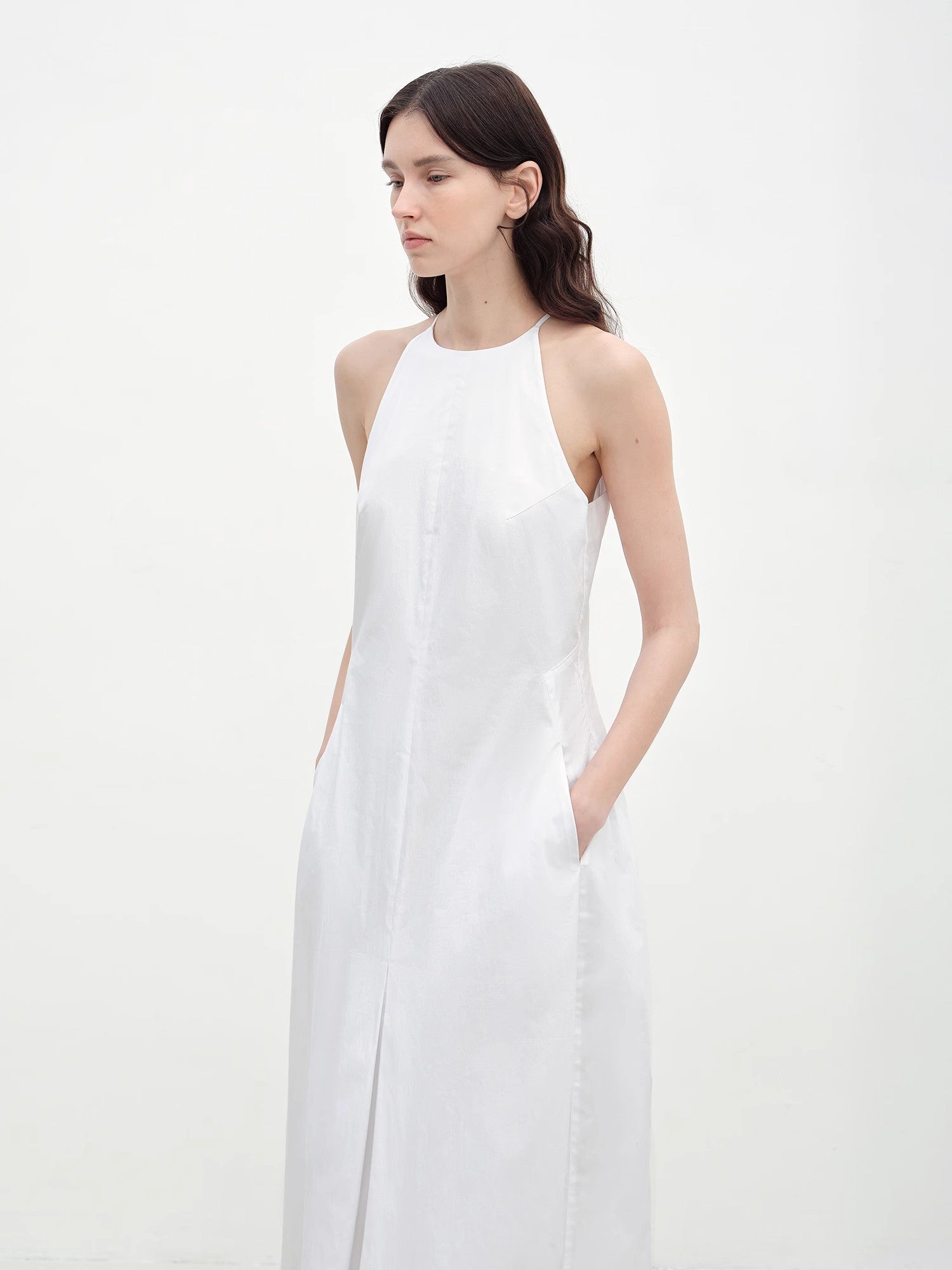"Piano Music" halterneck waist - cinching cocoon dress - variant_title